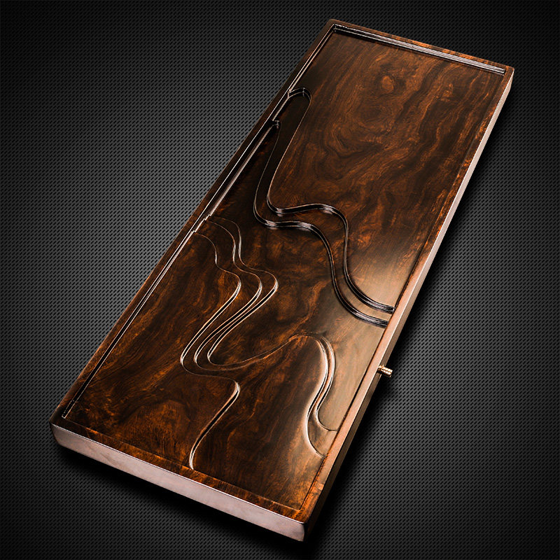 Black Sandalwood Whole Tea Tray Brief Home Chinese Style Kongfu Tea Furniture Original Solid Wood No. Large Number of Dried Tea House Tea