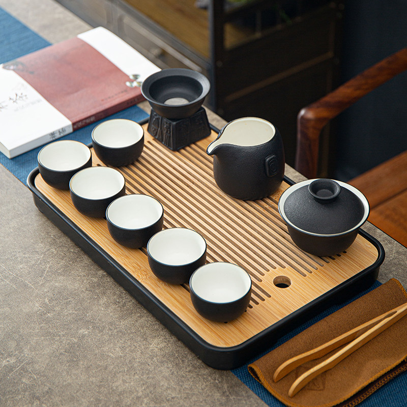 Day Style Kung Fu Tea Furniture Set Group Home Office Tea Sea Tea Tray Teacup Heat Resistant Glass Tea Set Group