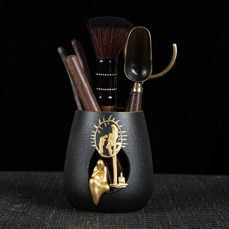 Black Tao Quiet Heart Tea Bucket Six Herbal Tea Dauphin Tea Accessories Whole Set Tea Pen Tea Pinch of Tea Ashtray Tea Pamper Cup Fork