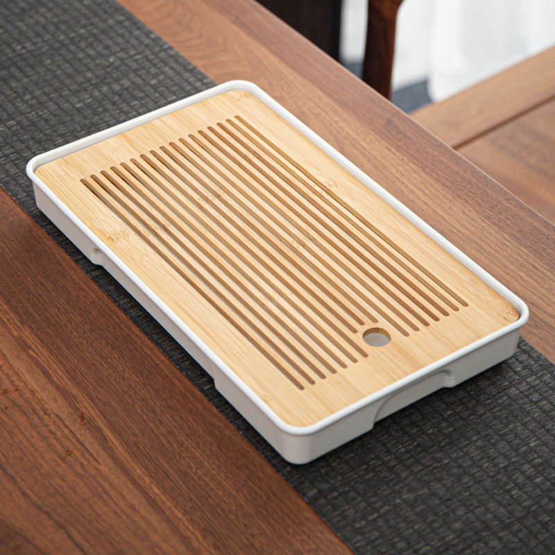 Portable water storage melamine dry bubble Japanese bamboo tea tray bamboo tea pallet small tea table dry tea table household