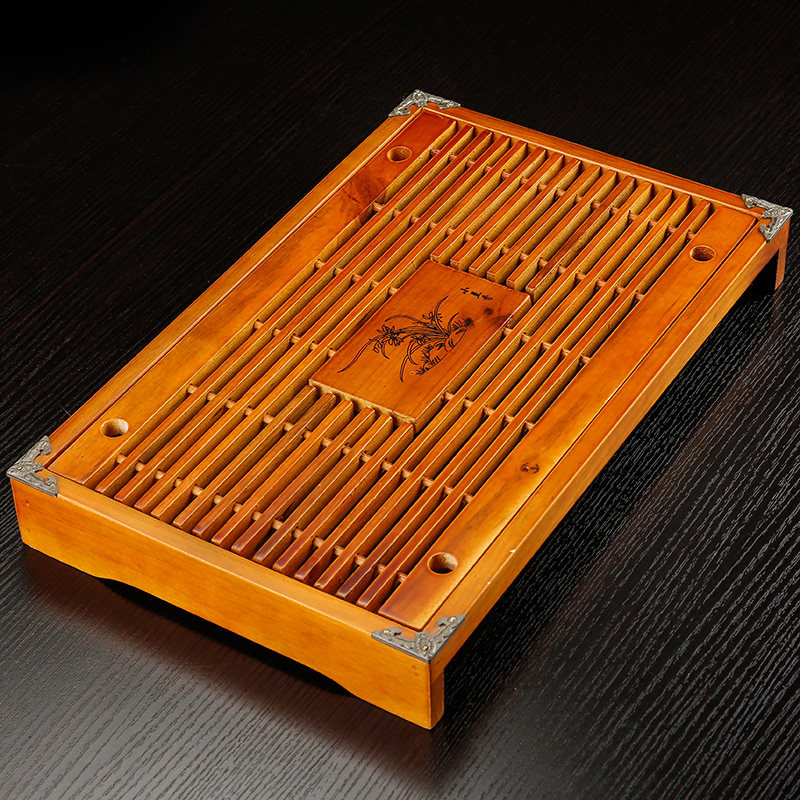 Solid wood tea tray Home Gongfu tea with small number of tea table Tea Tea Sea Tea House Mini Water Storage Drawer-Type