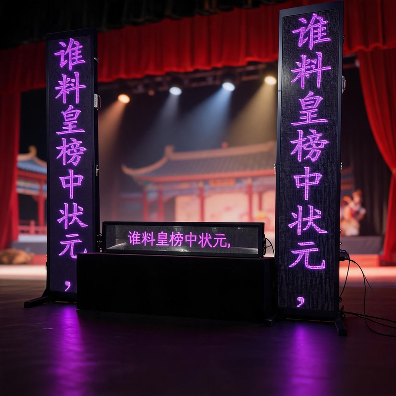 Full-Color Stage Subtitle Machine, Led Teleprompter, Opera Text, Automatic Playback of Performance and Conference Scripts