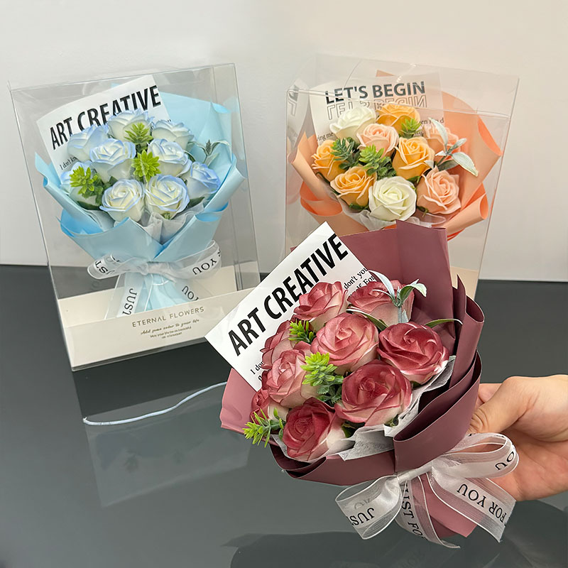 ミニブーケミーティングローズひまわり完成品誕生日プレゼントポケット不滅の花シミュレーションフラワードライフラワー卸売
