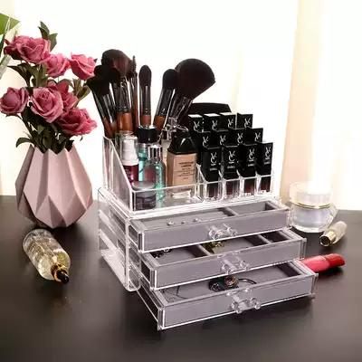 Household contracted transparent high-capacity jewelry box bracelet receive a case earpins acrylic necklaces earrings storage box