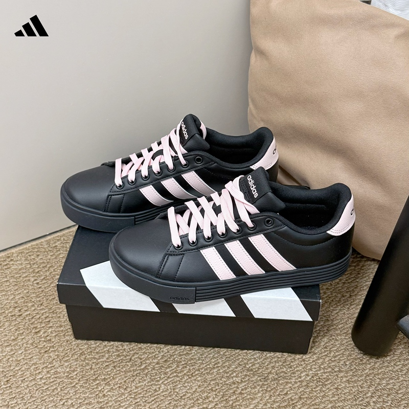Adidas Daily 4.0 Adidas Women's Shoes Retro Black and Pink Classic Low-Top Casual Sneakers Kh8004 Adidas Daily 4.0 Adidas Women's Shoes Retro Black and Pink Classic Low-Top Casual Sneakers Kh8004