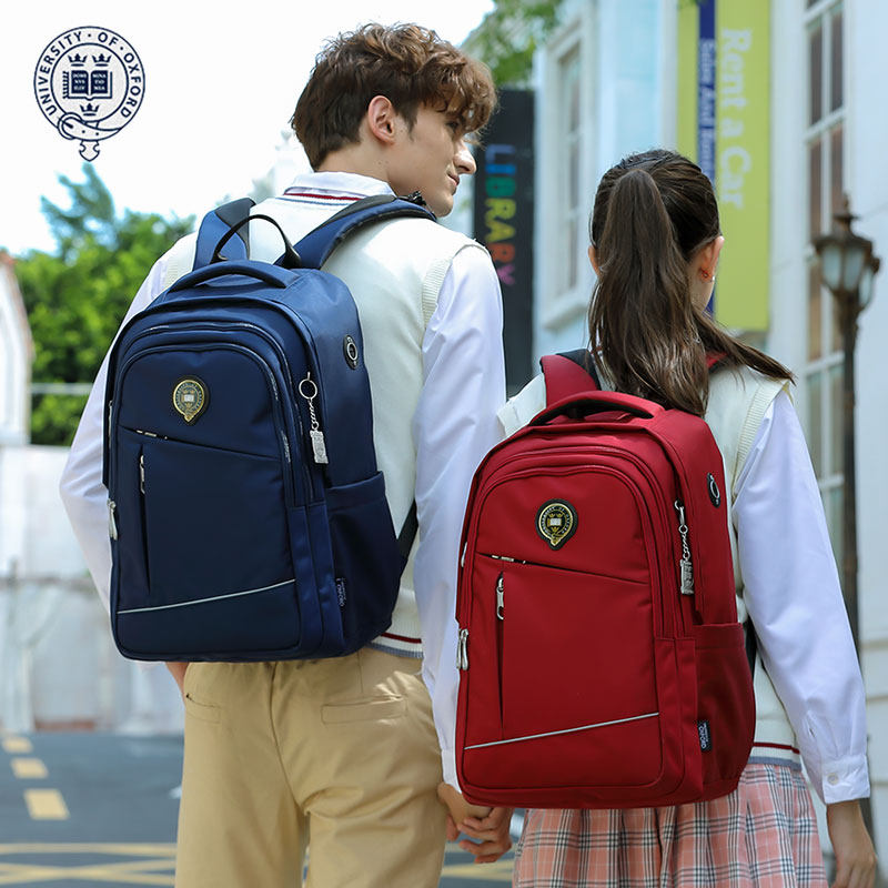 Schoolbags for male middle school students to lighten the load, light weight and large capacity Oxford University campus female junior high school students backpack waterproof