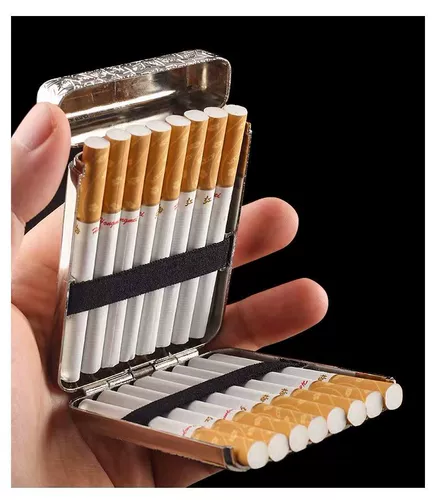 Черный креативный металлический высококлассный ретро портсигар