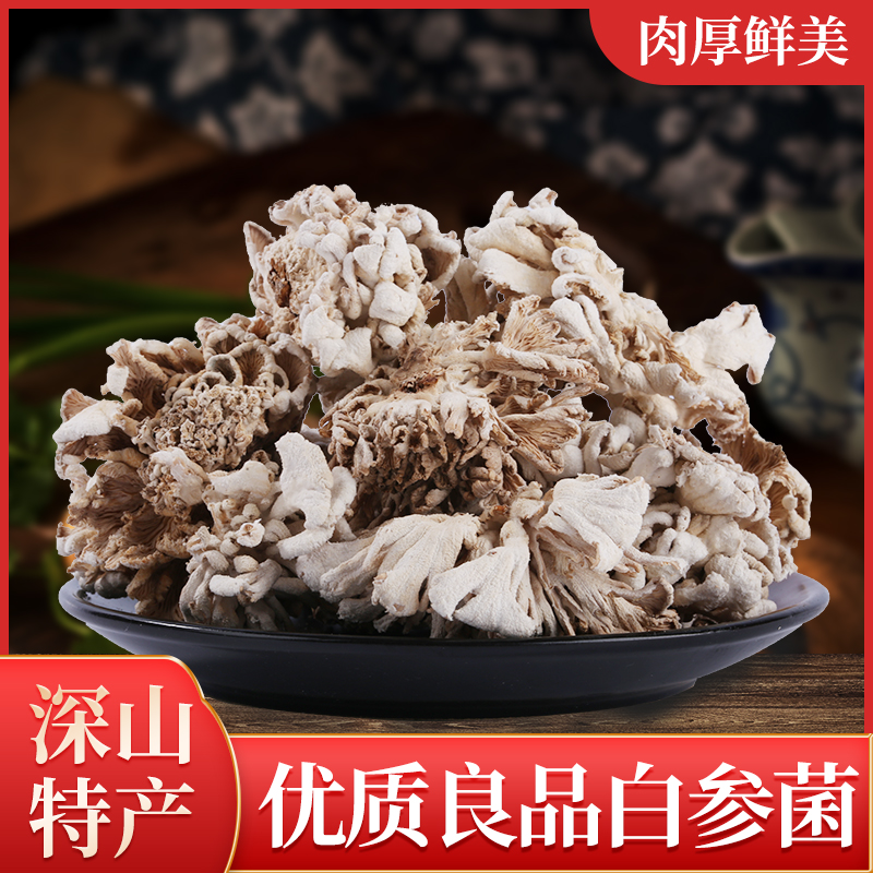 White ginseng mushroom dry goods 500g wild schizophyllum Yunnan specialty snow lotus mushroom hotel ingredients Yuntui white ginseng - Taobao