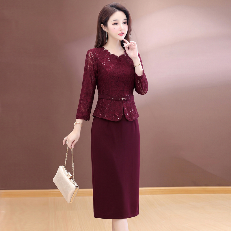 This Year's Popular Long-Sleeved Dress for Women, 2026 Spring and Autumn New Style, Suitable for Mother-In-Law and Mother, Wedding Banquet Dress This Year's Popular Long-Sleeved Dress for Women, 2026 Spring and Autumn New Style, Suitable for Mother-In-Law and Mother, Wedding Banquet Dress