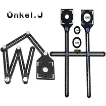 Tile opening locator universal adjustable high precision bricklayer glass perforated ruler multifunctional tile artifact