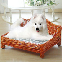 New European-style thick and removable washable rattan kennel kennel Teddy golden dog pet nest Wicker cats nest