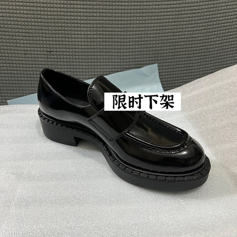 Hmall.King Women's Loafers Slip-On Genuine Leather Thick-Soled Platform Slip-On British Style Small Leather Shoes Single Shoes Hmall.King Women's Loafers Slip-On Genuine Leather Thick-Soled Platform Slip-On British Style Small Leather Shoes Single Shoes