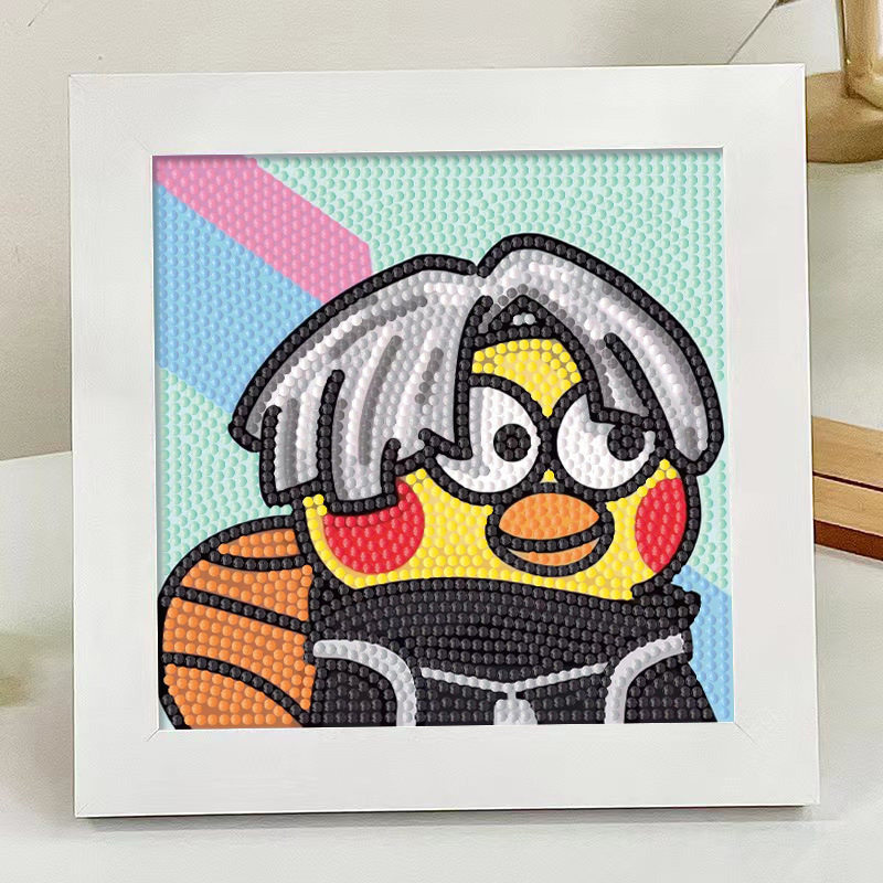 Children's diamond painting 2022 new creative evil to do ikun little black chicken You're too beautiful back with pants handmade diy full-Taobao