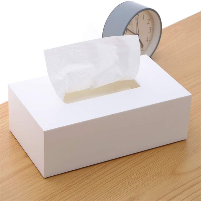 Living Room Household Nordic Pure White Acrylic Coffee Table Tissue Box Light Luxury High-End Restaurant Napkin Storage Tissue Box Living Room Household Nordic Pure White Acrylic Coffee Table Tissue Box Light Luxury High-End Restaurant Napkin Storage Tissue Box