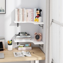 Kitchen wall 90 degree corner bookshelf partition solid wood corner shelf suspended shelf wall corner shelf