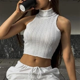 Европейский и американский сексуальный боди без ремонта, вязаный жилет, короткий топ, женский сексуальный вязаный майку