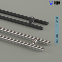 Simple stainless steel glass door handle golden hotel shopping mall shop wooden door thickened door handle long handle black