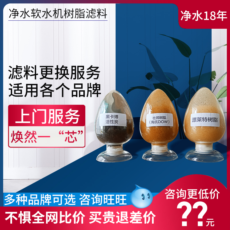 Central water purifier filter material activated carbon water softener Dow resin filter element Yikou QinyuanMei Kangligen is suitable