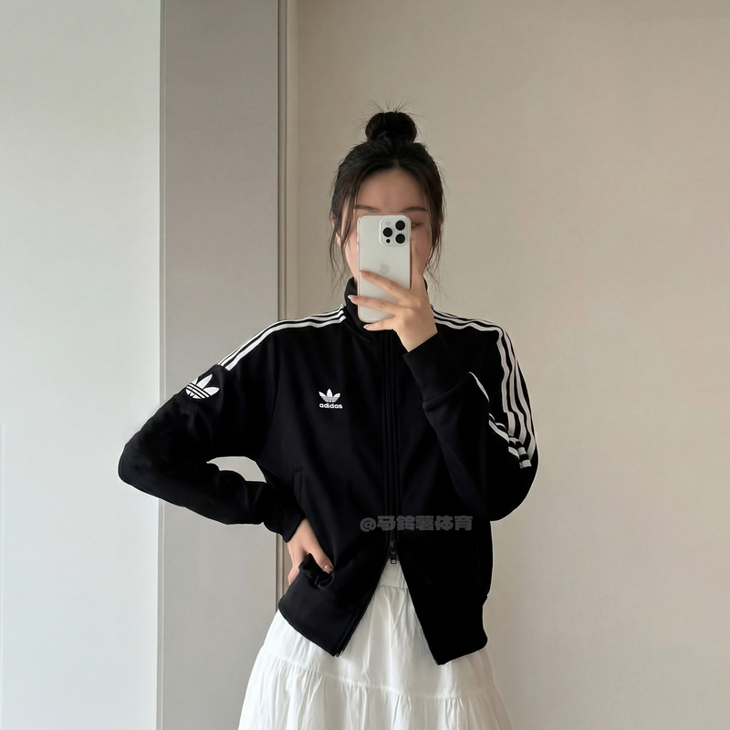 Adidas Adidas Originals Genuine Spring and Autumn Classic High-Waisted Sports Casual Lapel Jacket Ji7536