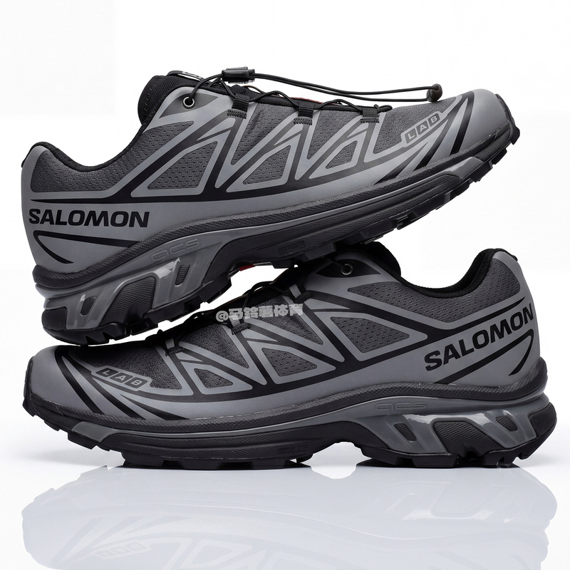 Salomon Salomon Xt-6 Black and Silver Xt6 Outdoor Casual Breathable Low-Top Running Shoes for Men and Women 491314