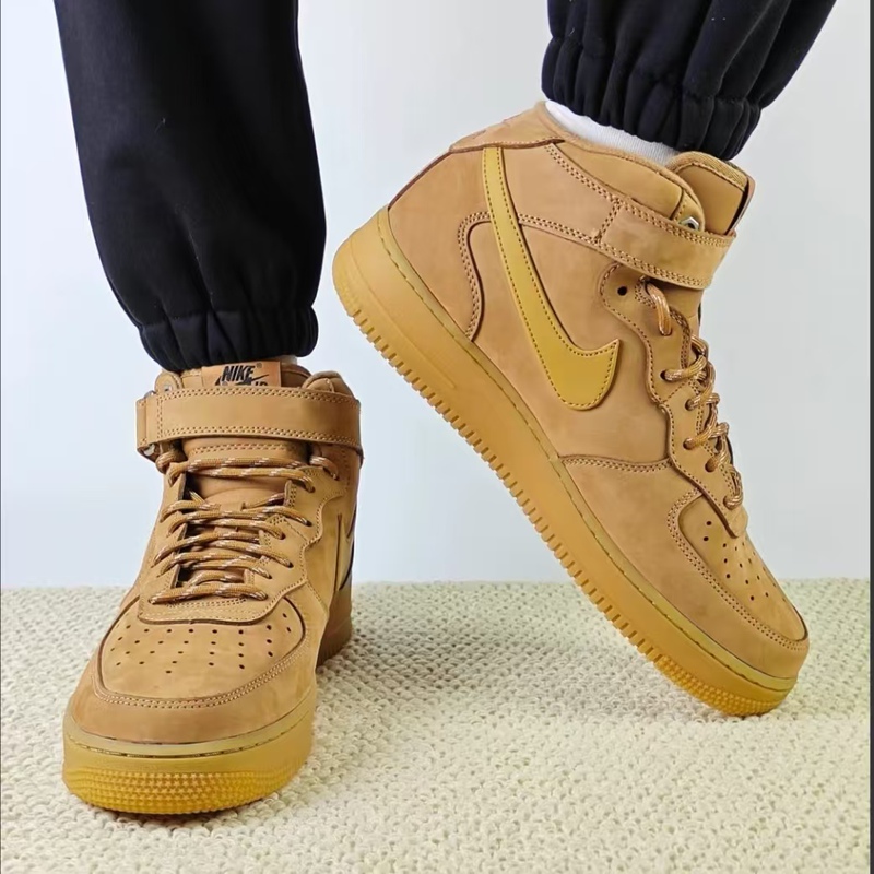 Nike Air Force 1 Mid Nike Af1 Wheat-Colored Air Force One Mid-Top Sneakers Dj9158-200 Nike Air Force 1 Mid Nike Af1 Wheat-Colored Air Force One Mid-Top Sneakers Dj9158-200
