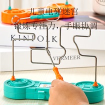 Electric touch maze fire line impact childrens concentration training educational track toys hand-eye coordination desktop game