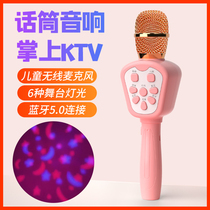 Rechargeable Bluetooth cute microphone children microphone toddler karaoke singing boys and girls toy baby gift