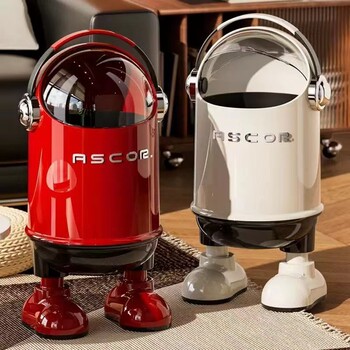 Japanese-Style Light Luxury Astronaut Trash Can for Living Room, Home Use, 2026 High-End Kitchen, Bedroom, Bathroom, High Aesthetic Value, Creative Design