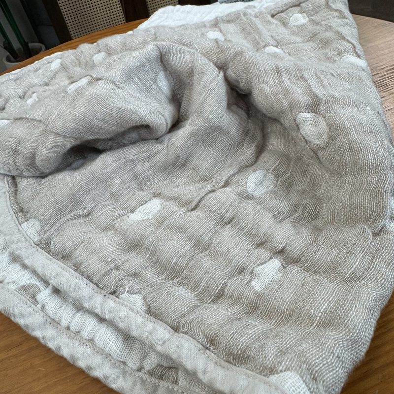 【曜】Mafuzi's New Polka Dot Hemp Multi-Layer Gauze Towel, Antibacterial, Anti-Mite, Soft for Face Washing and Bathing 【曜】Mafuzi's New Polka Dot Hemp Multi-Layer Gauze Towel, Antibacterial, Anti-Mite, Soft for Face Washing and Bathing