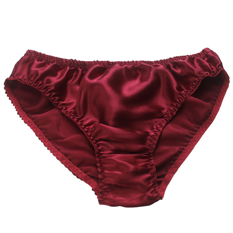 Tang Jingsi 100% Mulberry Silk Panties Comfortable Briefs Large Size Healthy Breathable Men's Summer Loose