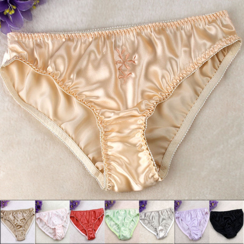 1 piece is also extra large size plus fat middle-aged and elderly mother fat mm mid-waist women's silk panties inner crotch XXL