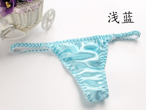 Chỉ cho bán hàng 100% lụa nữ cảm giác thong T quần không có dấu vết sexy đồ lót lụa tóm tắt thoáng khí