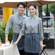 Western Restaurant Hotel Milk Tea Catering Waiter Overalls Long Sleeve Bakery Hot Pot Cafe Autumn and Winter Women