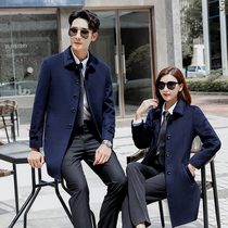Professional wool coat medium-long female popular autumn and winter overalls thickened black coat sales tooling men
