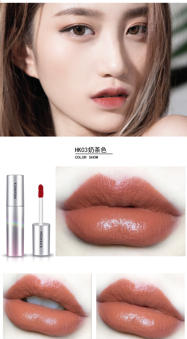 Highkick nước lip men là không dễ dàng để bleach lâu dài giữ ẩm son bóng son bóng nhuộm lip lỏng giữ ẩm son môi matte 	son bóng 3ce glass gloss review	