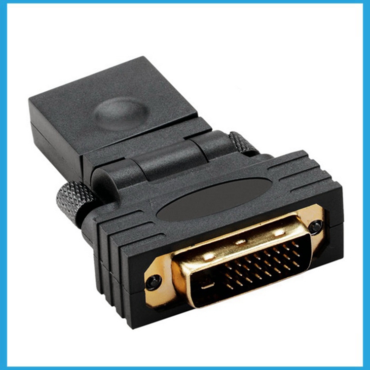 H080 HDMI-to-DVI adapter 180-degree rotating DVI transfer HDMI mother DVI24 1 turn HDMI interchanging