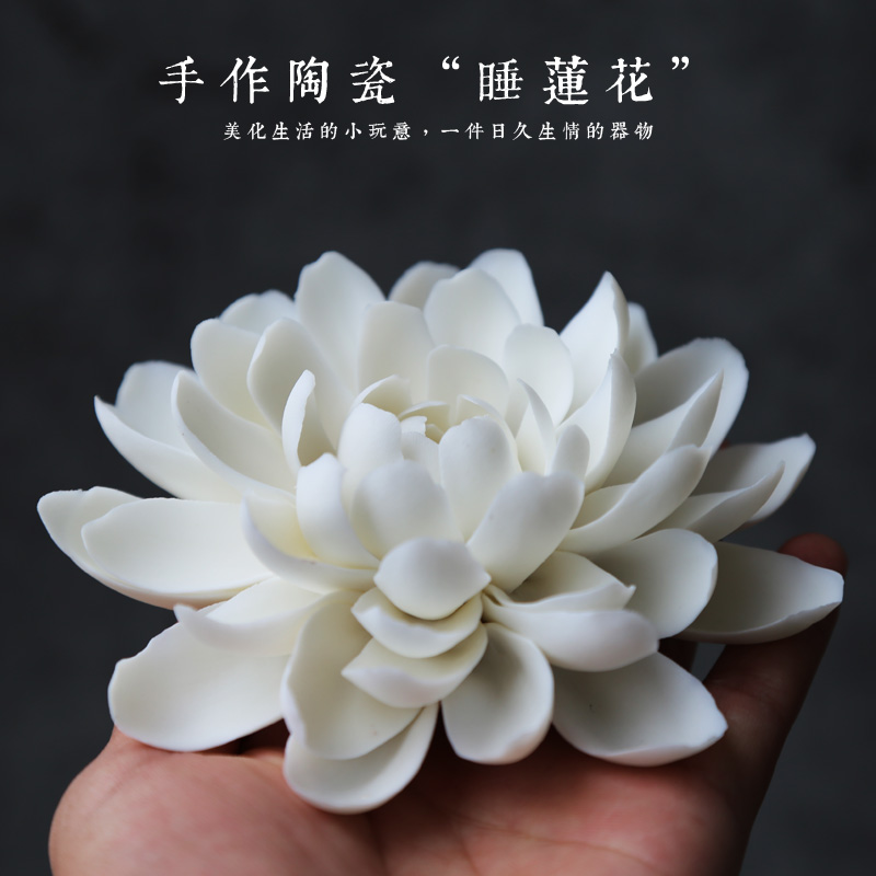 Incense incense burner handmade ceramic tea pet ornaments line incense backflow incense Zen lotus lotus incense incense seat incense plate