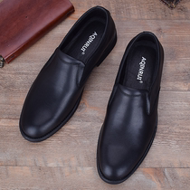 Foreign Trade Business Mens Shoes Authentic Leather Shoes Men Genuine Leather Head Layer Cow Leather Jacket Foot Soft Bottom Mens Wedding Shoes Breathable Work Shoes