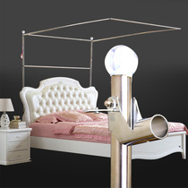 Mosquito net bracket retractable fishing rod square top high-end stainless steel thickened thickened household 1 8m bed universal push-pull