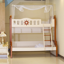 College dorm single door white mosquito net zipper square roof installation-free universal double stainless steel bracket dustproof top