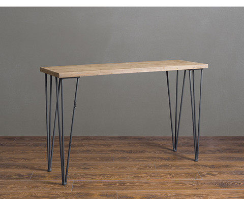 American retro about solid wood long table desk modern simple workbench wrought iron rectangular dining table home