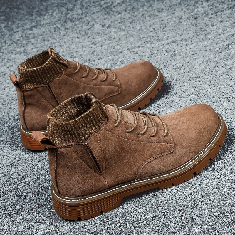 Hong Kong Tide Men's Shoes 2022 New Spring and Autumn Martin Boots Costume Boots EnglishBar and Tide Shoes
