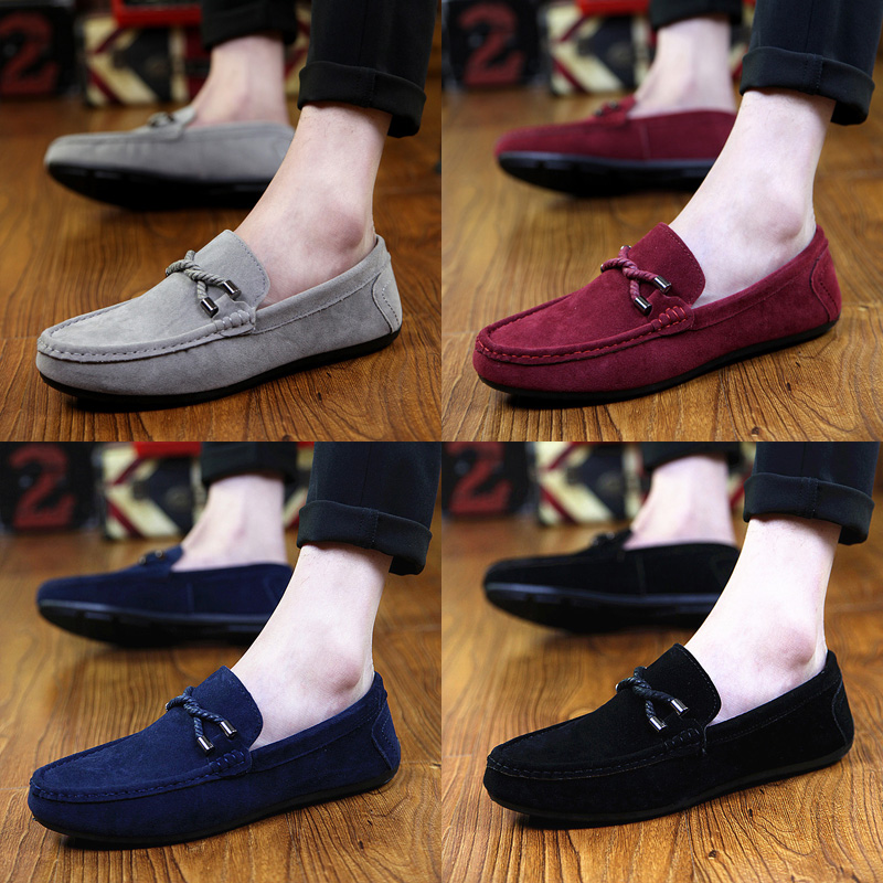 Man Tide Card 2022 New Summer Tide Shoes Men's Shoes 100 Hitch A Man A Foot Pedal Sloth Casual Driving Bean-Bean Shoes