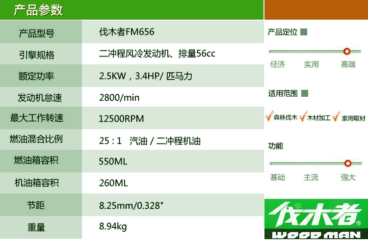 Chính hãng xương sống logger 656 công suất cao cưa xích xăng cưa khai thác gỗ cưa xăng điện cưa dễ dàng khởi động cây Feller cưa lốc