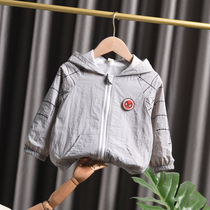 Boy sunscreen coat thin breathable 2021 new foreign style children handsome summer children baby skin clothes