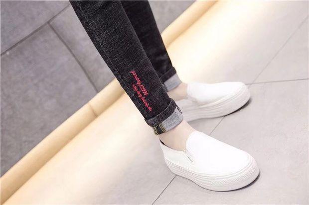 [Mua một tặng một] quần jeans nữ eo cao 2018 xuân Hàn Quốc phiên bản chín điểm mới quần skinny bút chì shop quần áo nữ