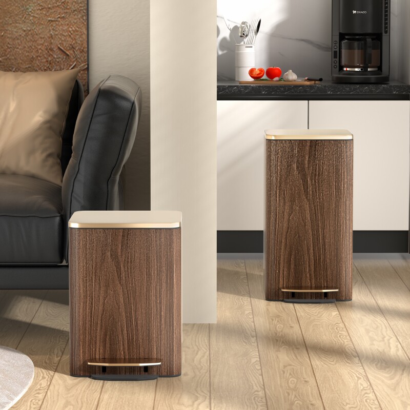 New Chinese Trash Can Home 2023 New Living Room Light Luxury High-end Kitchen Bedroom Office Covered Foot-Taobao