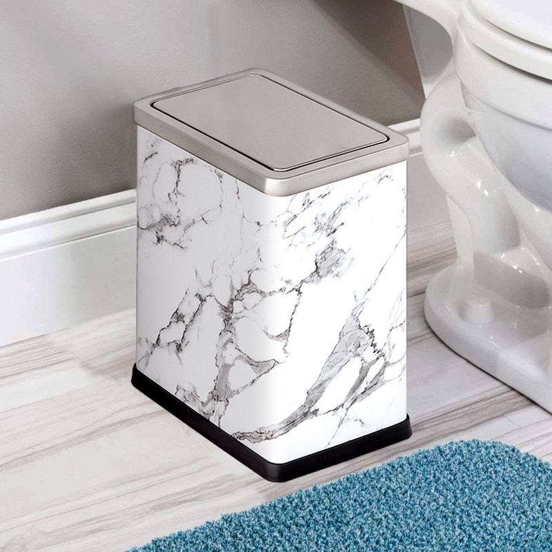 Living Room Trash Can Home Toilet Creativity Fashion Nordic Light Lavish Makeup Room With Lid Narrow Toilet Paper Basket Covered