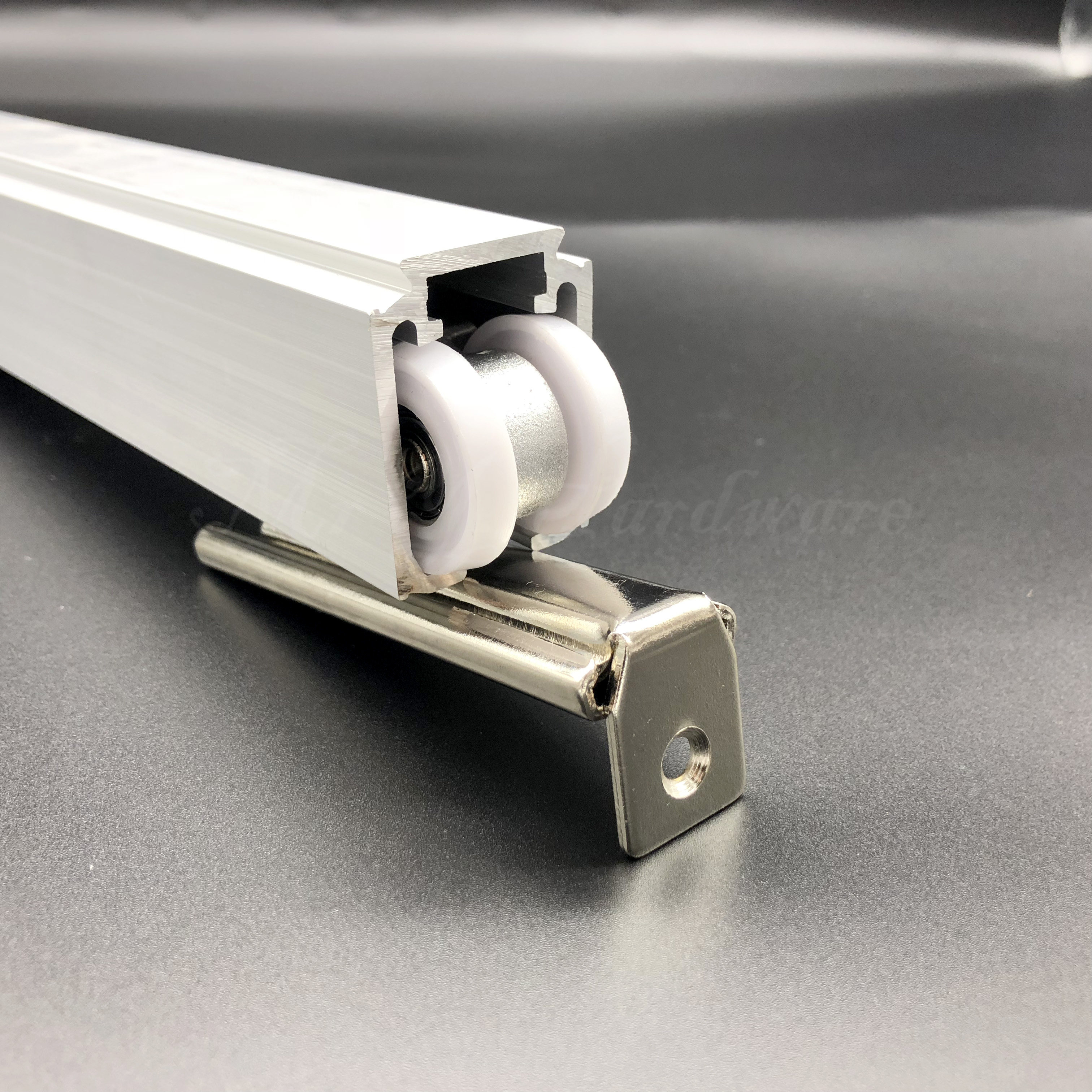 Two-way damping buffer silent pulley track moving door sliding door crane slide rail self-closing Crane 4 wheels