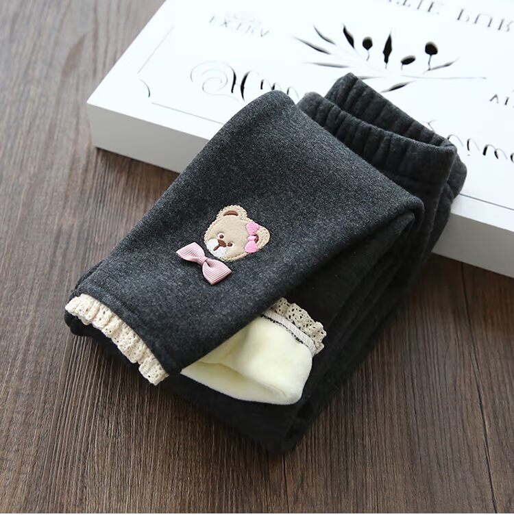 Cô gái cộng với quần legging nhung mùa đông mới cho bé gái một chiếc quần nhung mặc quần lưng bé gái cao quần jean đẹp bé gái